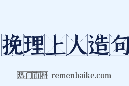 挽理上人造句是什么意思的图片